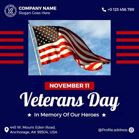 Veterans Day Greeting Card Templates - PhotoADKing