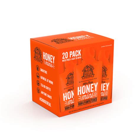 Nature Nates Pure Raw And Unfiltered Honey Minis Box Of