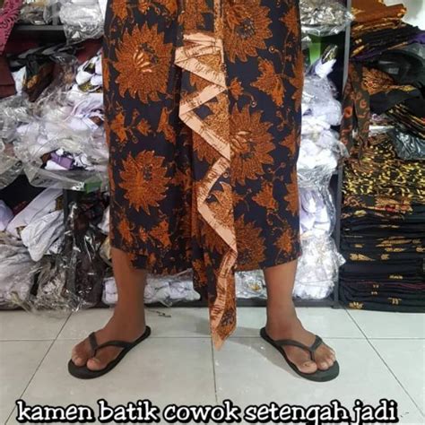 Jual Kamen Bali Grosir Kamen Bali Batik Cowok Setengah Jadi Oleh Oleh