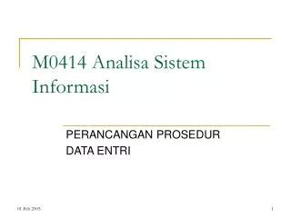 PPT ANALISA DAN PERANCANGAN SISTEM INFORMASI PowerPoint Presentation