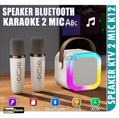 Jual Karaoke Speaker Bluetooth Mic Set Garansi Tahun Mini Machine