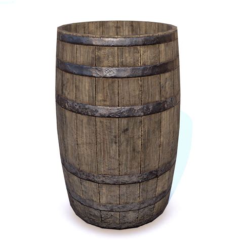 Деревянная бочка 3D Модель $5 - .fbx .obj .unknown - Free3D