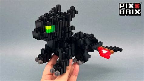 Toothless HOW TO TRAIN YOUR DRAGON 3D Figure Pix Brix Instructions