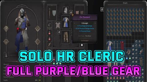 High Roller Solo Cleric Full Purple And Blue Gear This Set Is Insane