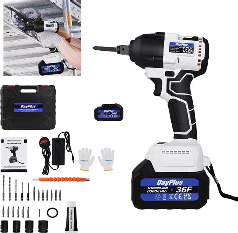 V Brushless Cordless Impact Wrench Inch Chuck Home Tools Kit Set