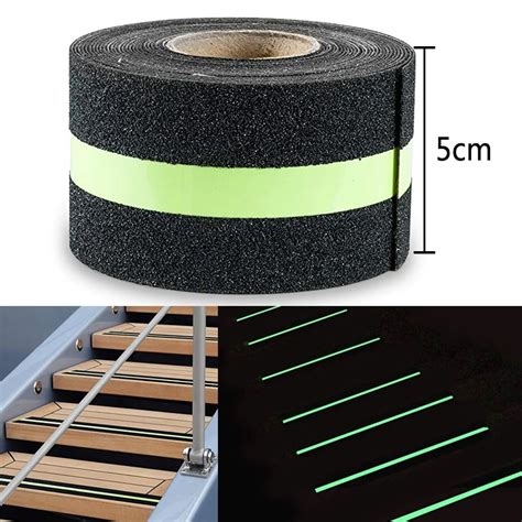 Mm Width Glow In The Dark Tape Semi Luminous Anti Slip Frosted Tape