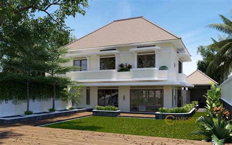 Desain Tampak Depan Rumah Classic Bandoeng Tempoe Doeloe Lantai