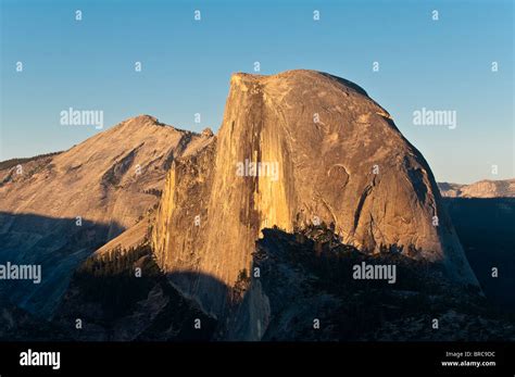 Half Dome Mountain At Sunset Seen From Glacier Point Yosemite National