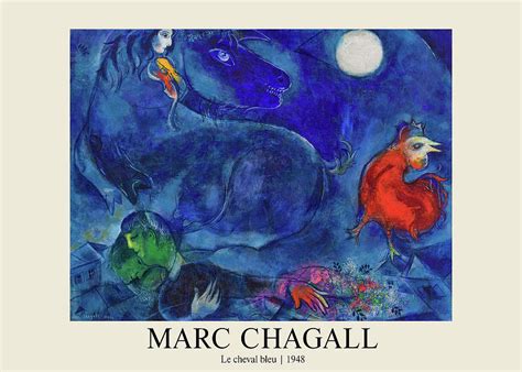 Le Cheval Bleu 1948 Painting By Marc Chagall Fine Art America