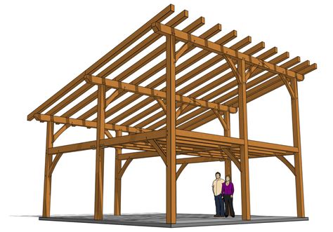 Shed Roof Plan With Loft Timber Frame Hq