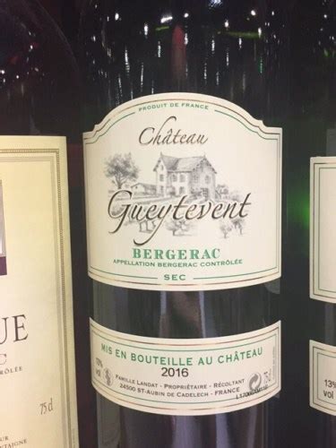 Château Gueytevent Bergerac Sec Vivino US