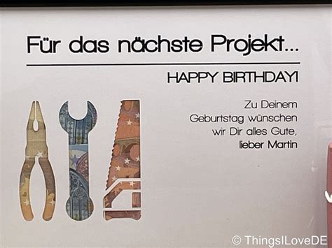 Geldgeschenk Geburtstag Mann Werkzeug Projekt Etsy De