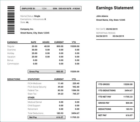 Free Pay Stub Template For 1099 Employee Templates-1 : Resume Examples