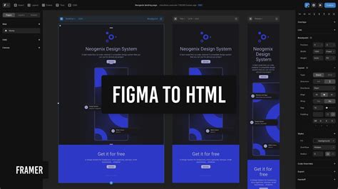 Export Figma Designs To Html With Framer Youtube