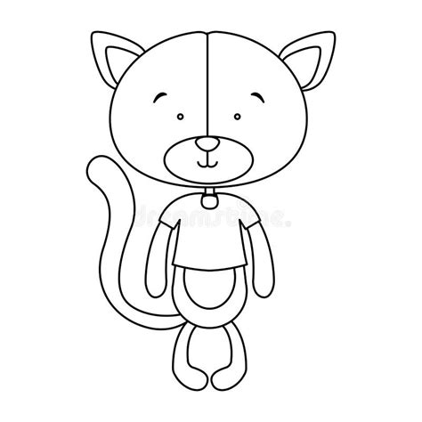 Imagen Del Icono Del Personaje De Dibujos Animados Del Gato Stock De