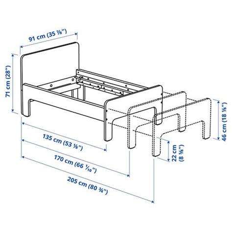 Slakt LurÖy Beyaz 80x200 Cm Uzayabilen çocuk Karyolası 19326428 Ikea