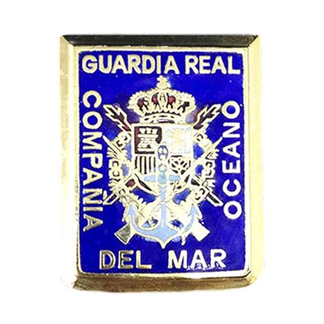 Distintivo Guardia Real Compañia del Mar Oceano Color Dorado