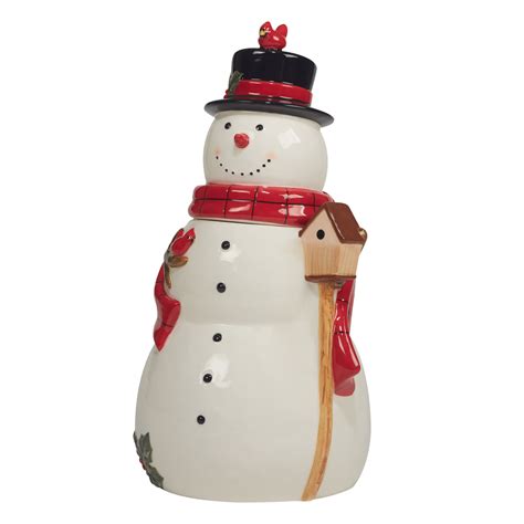 Certified International Joy Of Christmas 3 D Cookie Jar Snowman