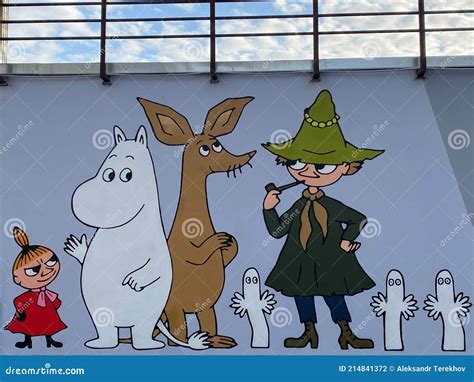 Graffiti Moomin Troll On The Wall Editorial Photography Image Of