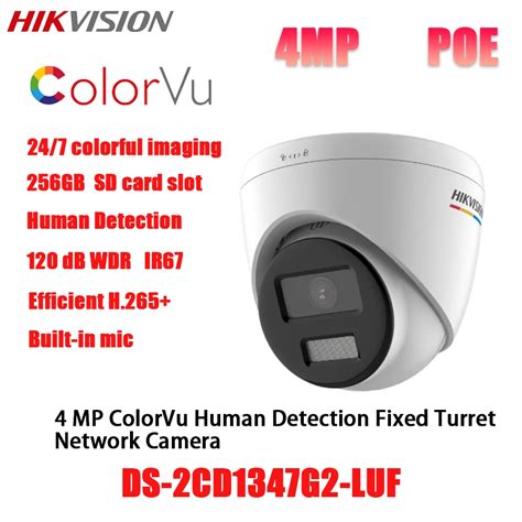 Hikvision Mp Colorvu Ds Cd G Luf Poe Build In Mic Colorful