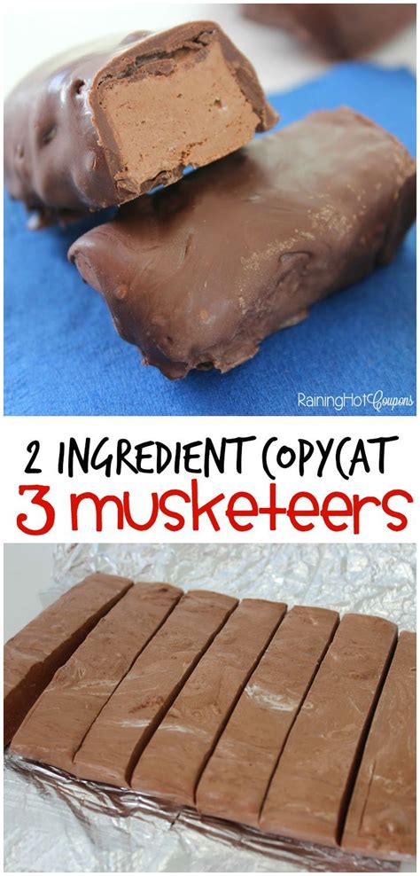 2 Ingredient Copycat 3 Musketeers | Candy recipes homemade, Desserts ...
