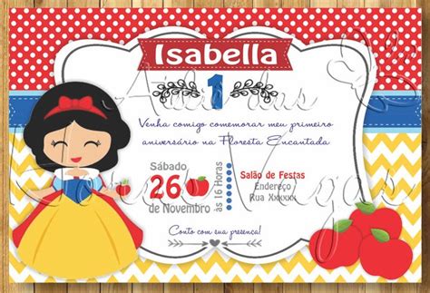 Convite Branca De Neve 80 Modelos Lindos E Inspiradores Para Escolha