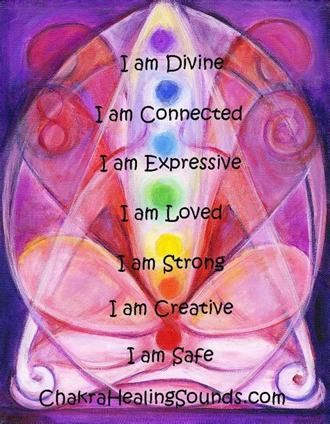 Chakra Affirmations For Well Being Chakra Affirmations Chakra