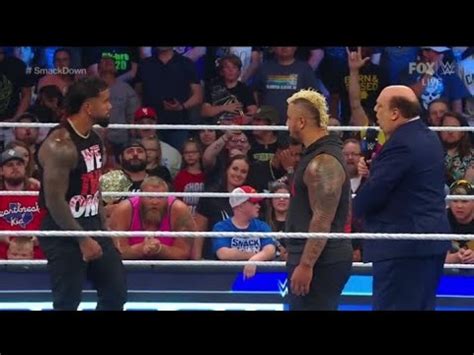 Wwe Smackdown Jey Uso Confronts Solo Sikoa Paul Heyman