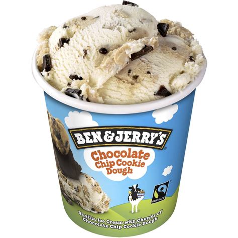 Ben And Jerrys Ice Cream Tub Chocolate Chip Cookie Dough 458ml Woolworths