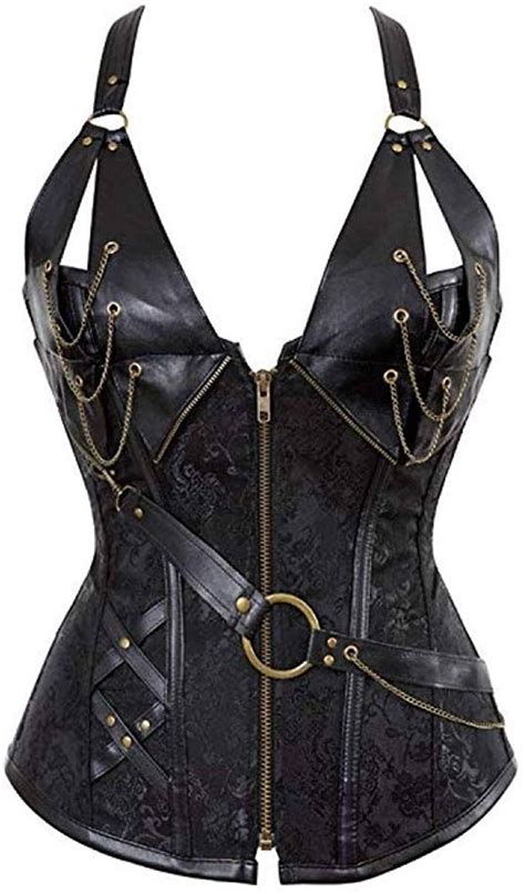 Corset Gothique Steampunk Pour Femmes Corsage D Halloween 55 OFF