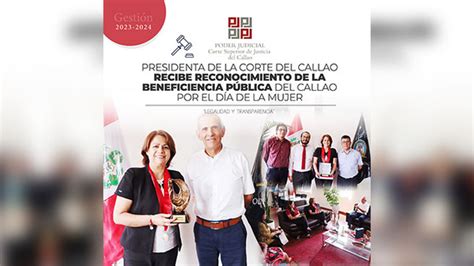 Presidenta De La Corte Del Callao Recibe Reconocimiento De La