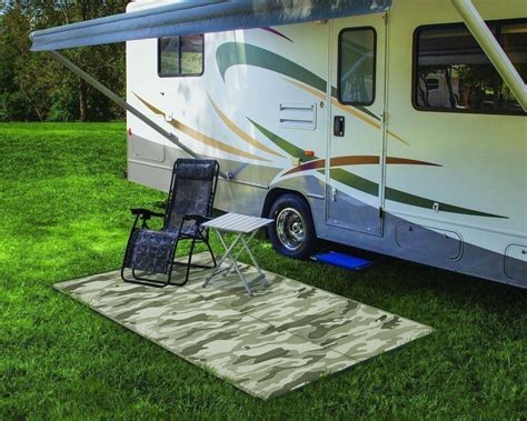 Outdoor Patio Deck Rv Mat Reversible Rug 9 X 12 Ft Durable Foldable