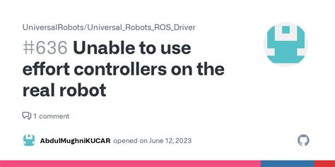 Unable To Use Effort Controllers On The Real Robot Issue 636