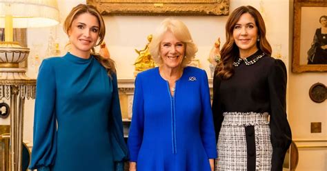 Queen Consort Camilla Hosts Reception For Queen Rania Of Jordan And