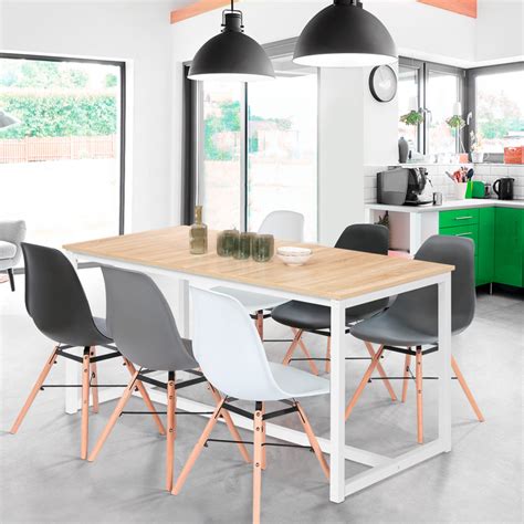 Table a manger extensible de 6 a 12 personnes style contemporain déco