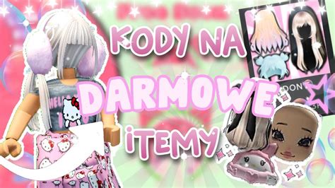 Kody Na Darmowe Itemy W Roblox Youtube