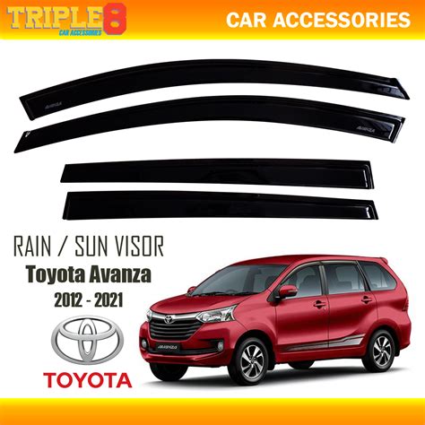 Toyota Avanza 2012 2021 OEM 4 Piece Model Rain Visor Door Visor Rain