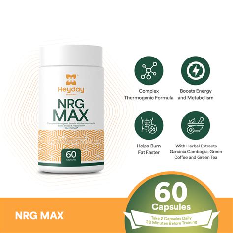 Heyday Essentials Nrg Max 60 Capsules Heyday Philippines