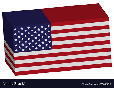 American flag 3d Royalty Free Vector Image - VectorStock