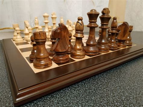 Wooden Chess Set Chess Board Pieces Wood Carving Handmade - Etsy Canada