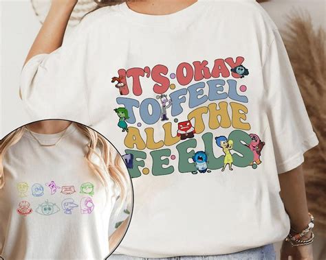 It S Okay To Feel All The Feels Emotions Inside Out Characters Shirt