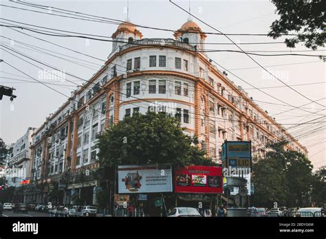 British Architecture Queens Mansion At Park Street Kolkata Stock