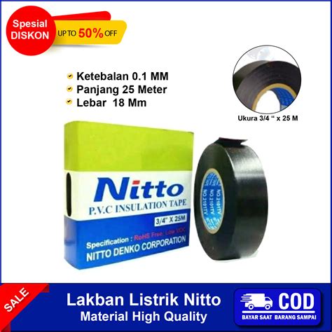 Isolasi Solatif Solatip Lakban Warna Nitto 3 4 X 25 M Solasi Lakban