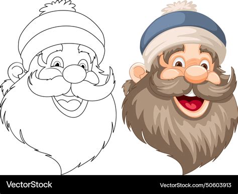 Black and white sketch beside colored Royalty Free Vector