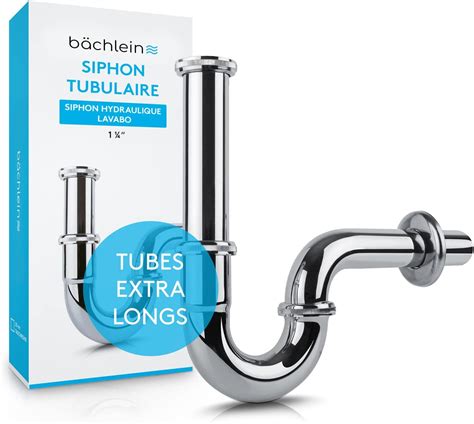 Bächlein Siphon Universel pour Lavabo et Évier Extra Long Bonde de