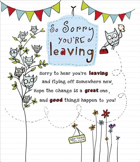 Sorry Your Leaving Card Ideas Artofit