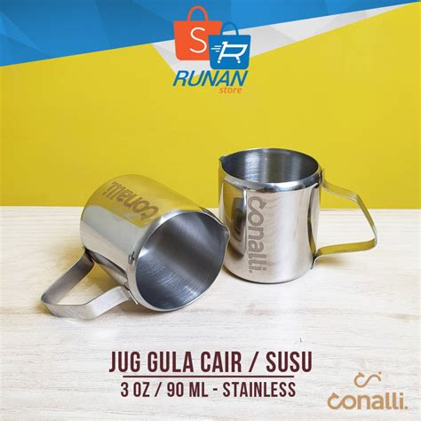 Jual Gelas Gula Cair Ml Milk Jug Oz Stainless Cafe Sugar Glass