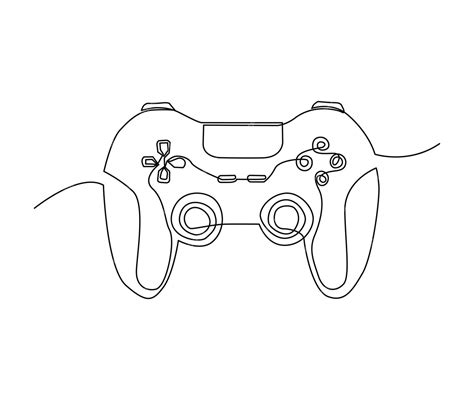 Premium Vector Continuous One Line Drawing Of Game Controller