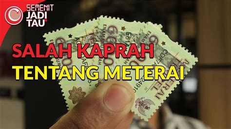 Yuk Simak Cara Penempelan Materai Yang Benar Terlengkap Tempat Contoh