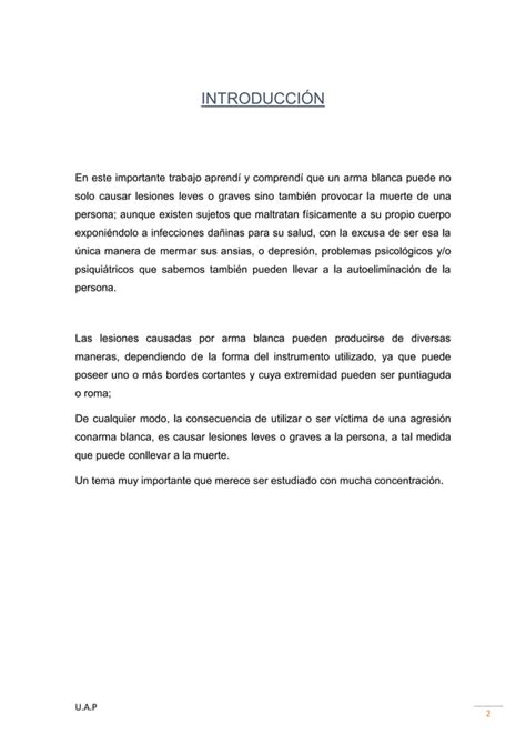 Lesiones Con Arma Blanca Pdf